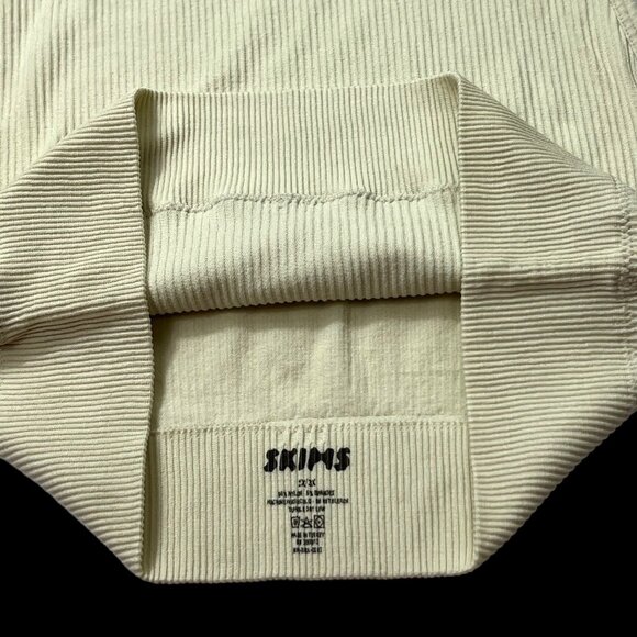 SKIMS Stretch Rib High Neck Bralette NEW Bone 2X/3X - Picture 8 of 11